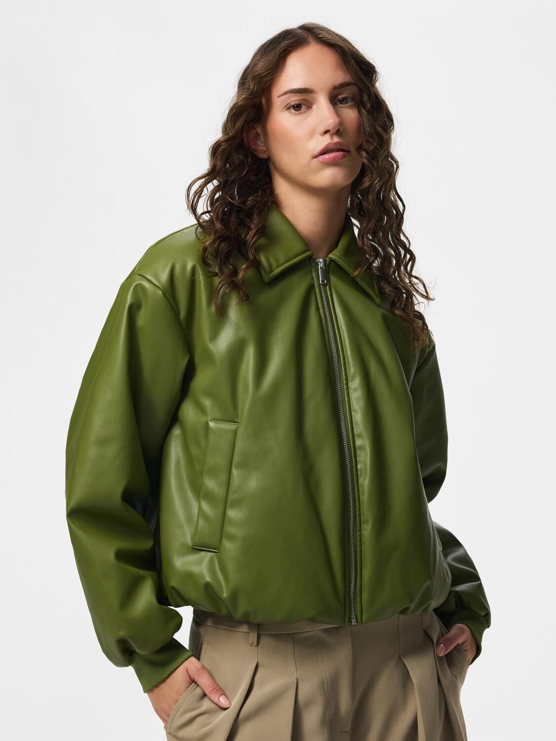 Pclara Padded Coated Bomber Jacket Wb Bc