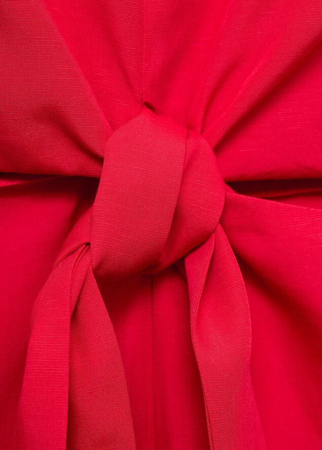 Lyocell jumpsuit cut out knot detai