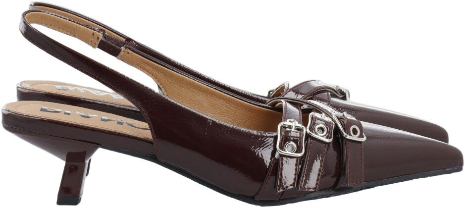BIAKRISTIN Kitten Heel Buckle Faux Leather
