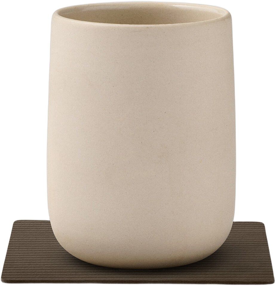 Glass Mat Square Corduroy Caviar