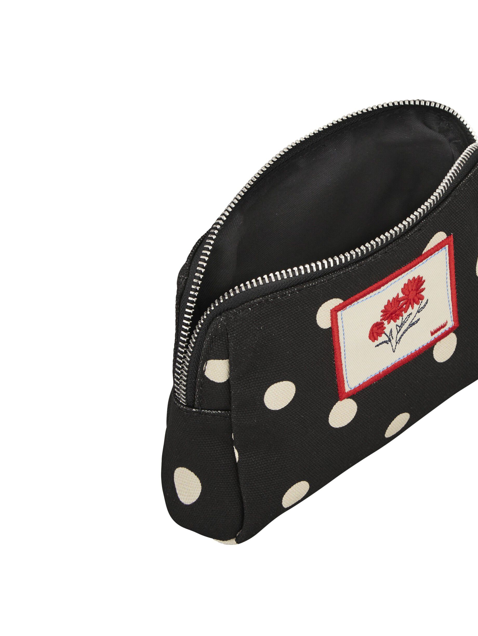 Polka Canvas Pouch Bag