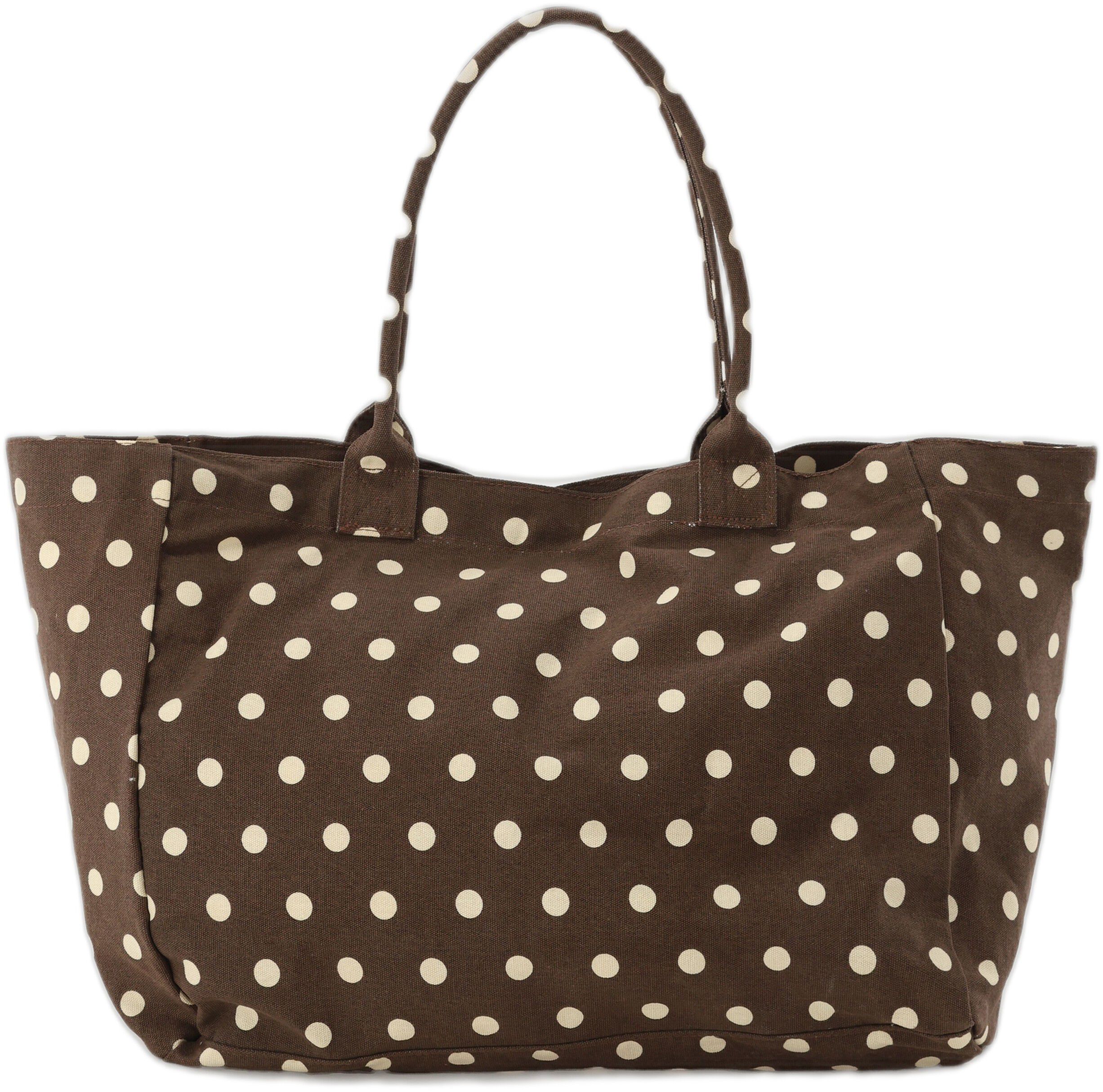 Shopper polka brown beige