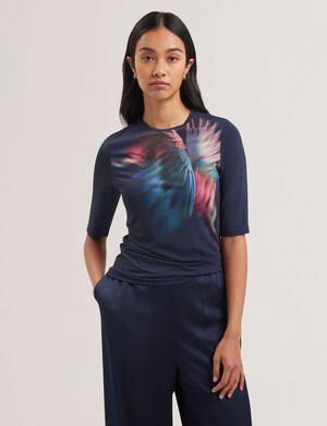 HANNAZ Printed Slinky Jersey Half S