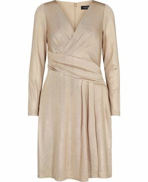 Foil-Print Jersey Cocktail Dress