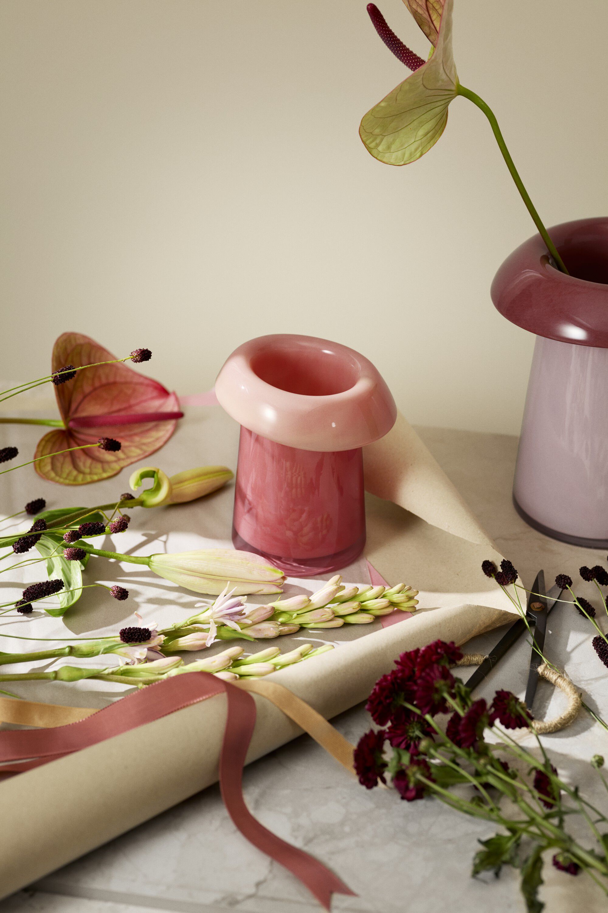 Soma Vase H22. 5 cm rosa/terracotta
