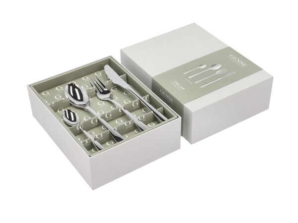 Bestiksæt Steel Line 16 dele Blankt stål