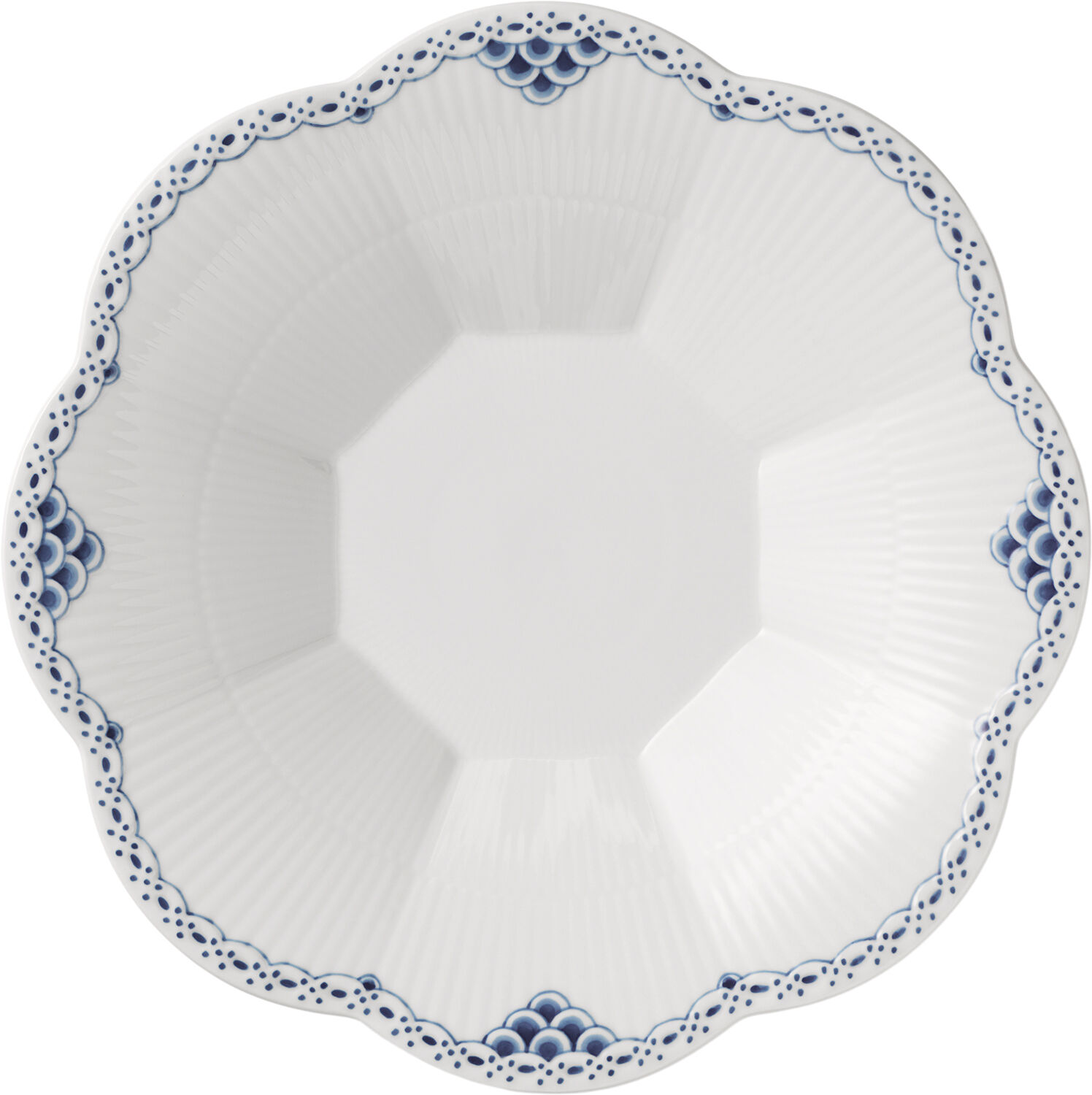 Prinsesse kantet sk&aring;l 25,5 cm