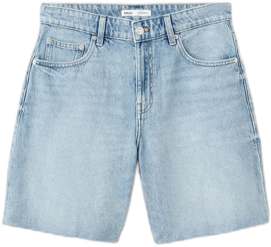 Straight low-rise denim Bermuda sho