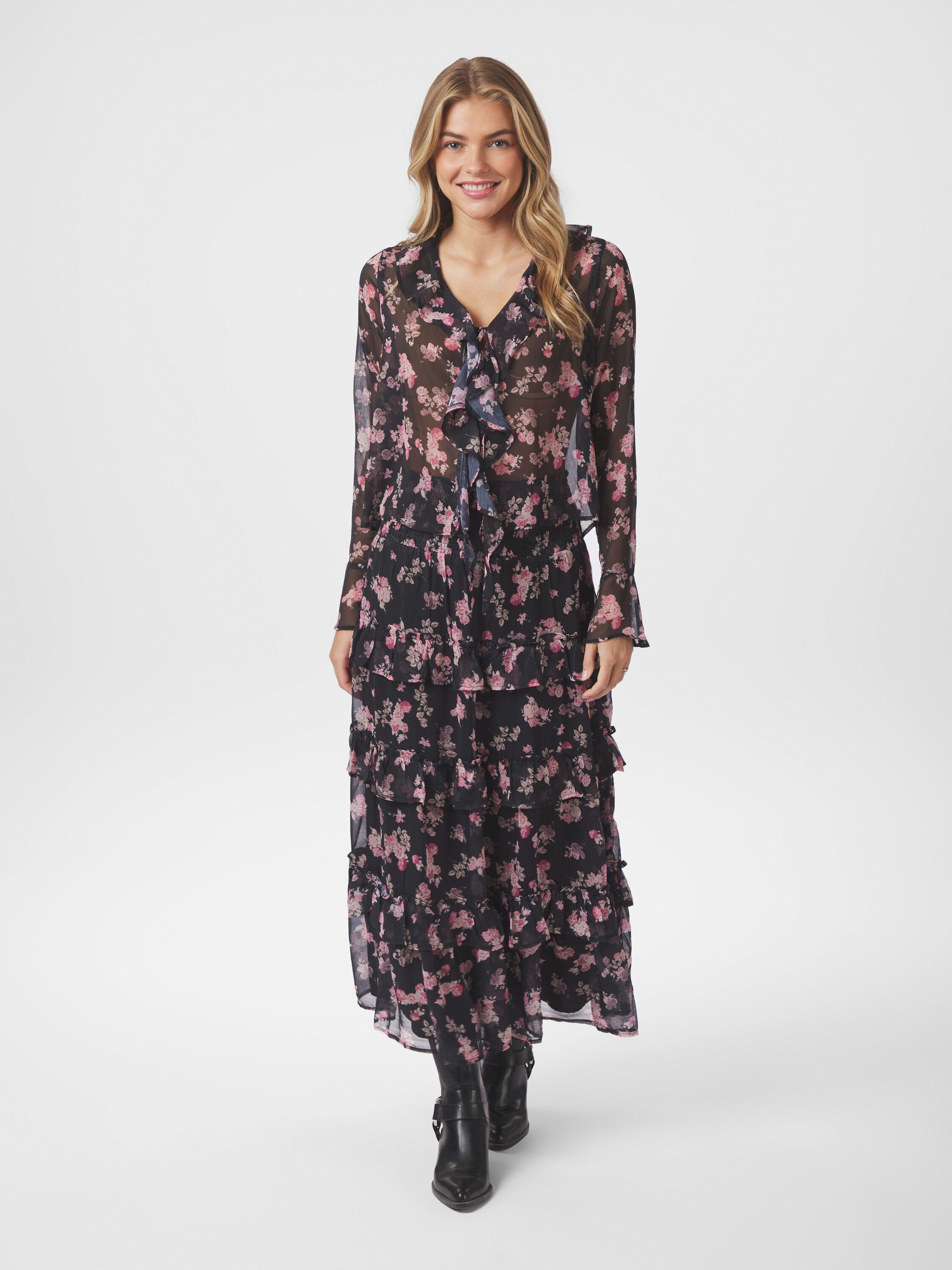 Anika Marigold Print Blouse
