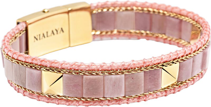 Rhodonite Stud Bracelet