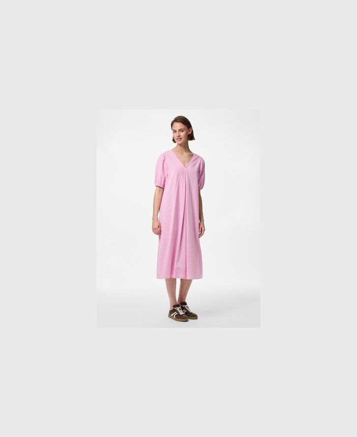 PCALMA 2/4 V-NECK MIDI DRESS WVN D2