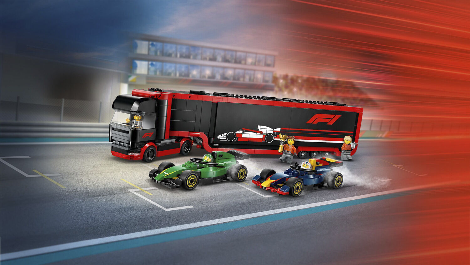 F1-lastbil med RB20 og AMR24 F1-biler 60445