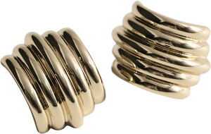 Embossed hoop earrings