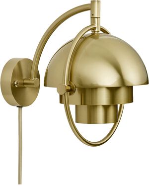 Multi-Lite Wall Lamp, EU Base: Brass, Shade: Brass Shiny