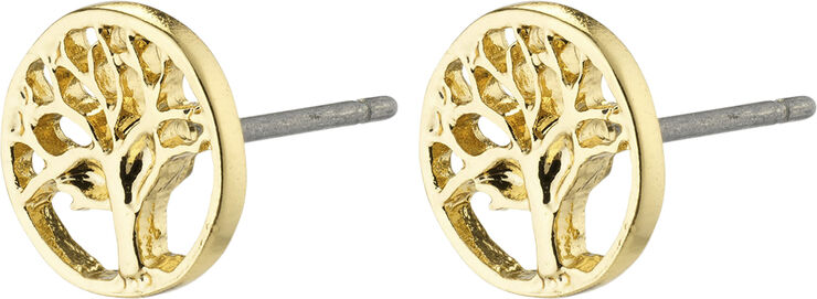 IBEN recycled tree-of-life ørestikker gold-plated