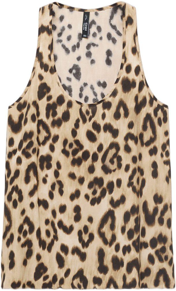 Animal print fluid top