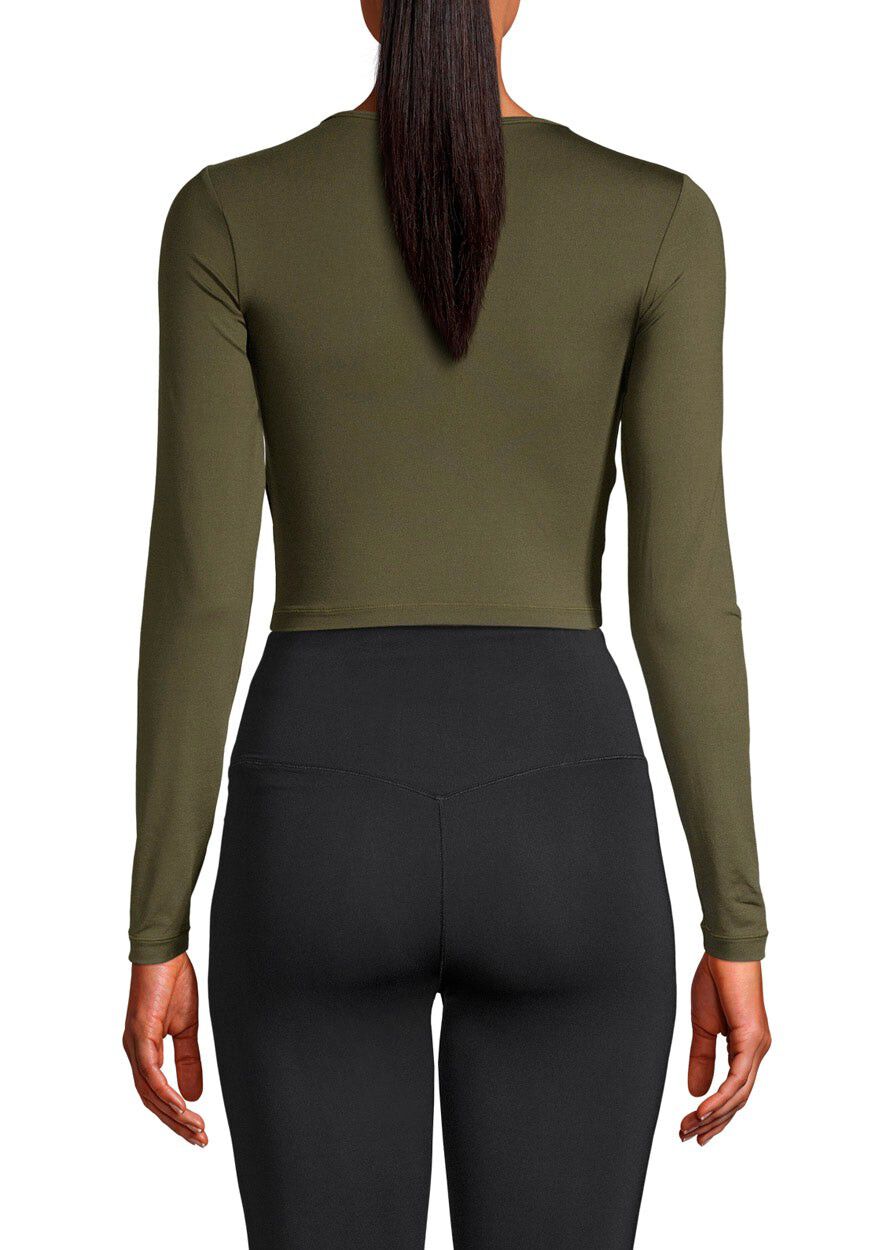 Crop lang&aelig;rmet T-shirt