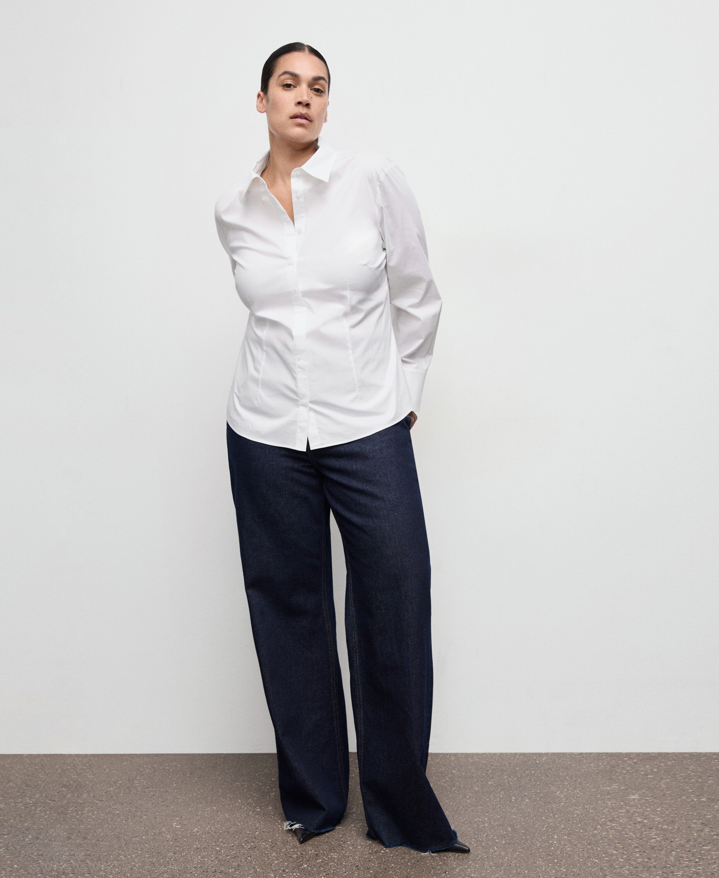 Slim-fit poplin shirt