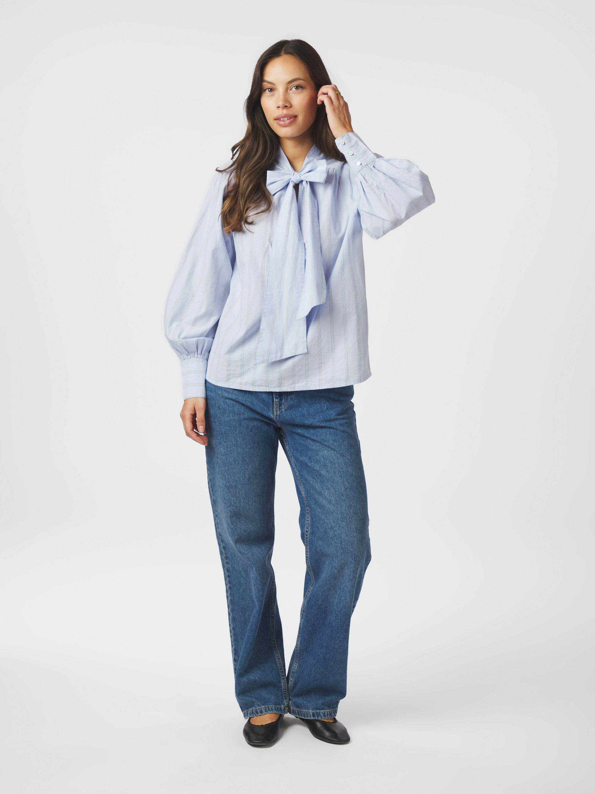 Jaz Bow Stripe Blouse
