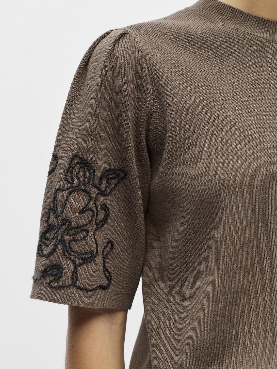 OBJFLORA 2/4 RE KNIT PULLOVER 143