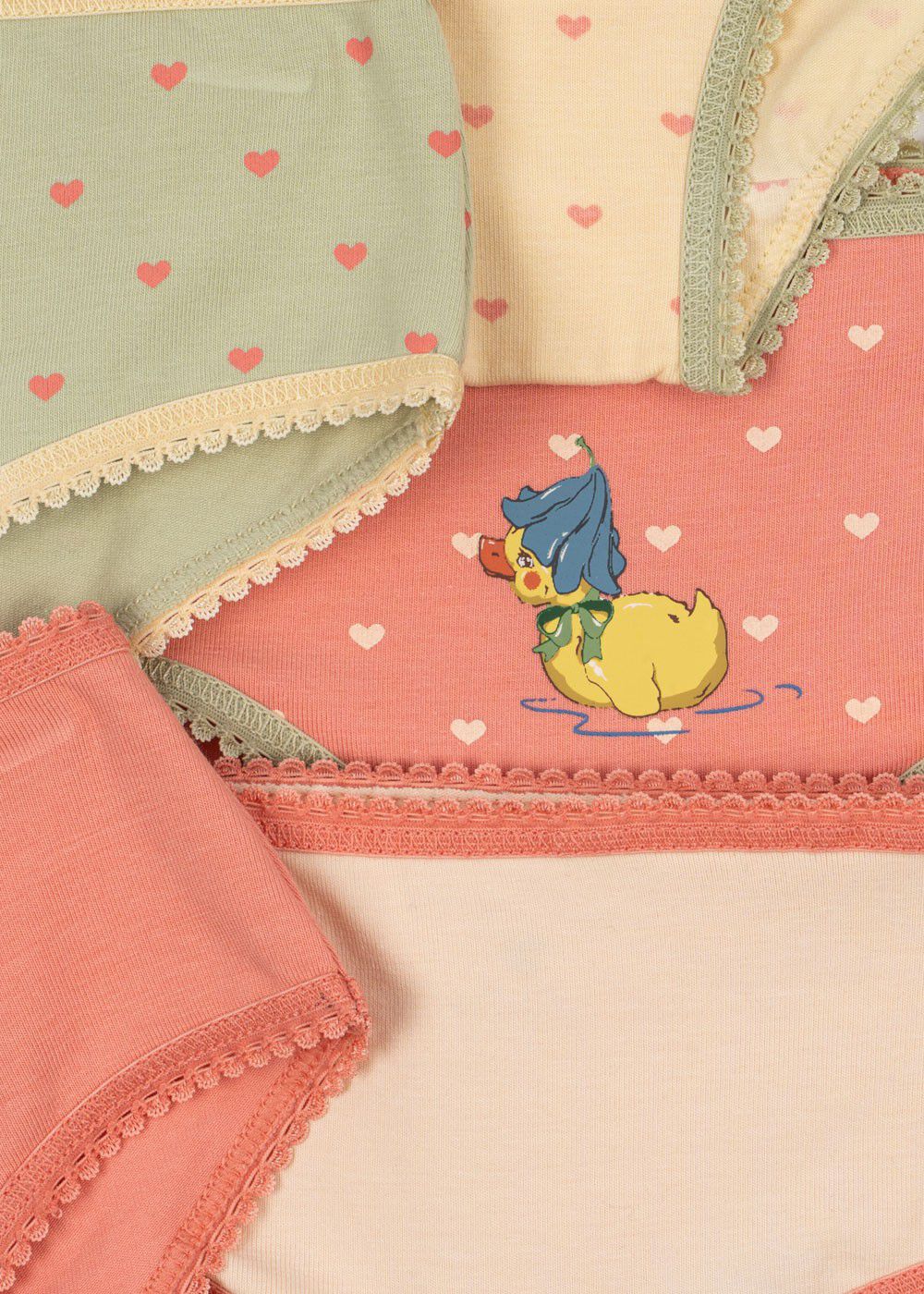 BASIC 5 PACK GIRL UNDERPANTS GOTS
