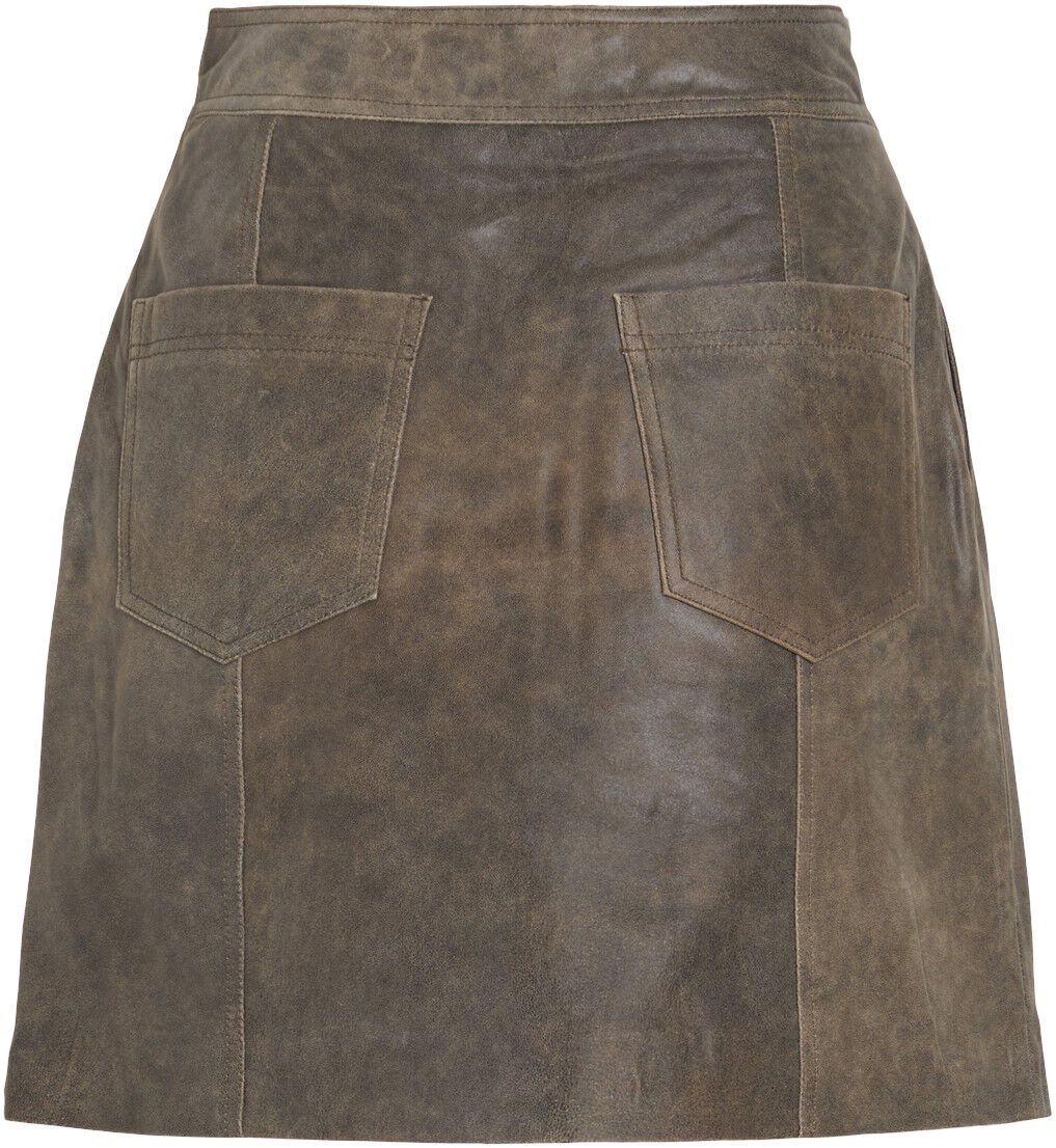 ROUNILA HW SHORT LEATHER SKIRT