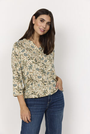 SC-FELICITY AOP 498 Bluse Støvet Grøn
