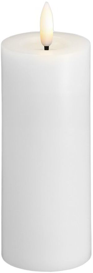 Moods & More - LED Pillar Candles, Silk, Melted, Classic whi