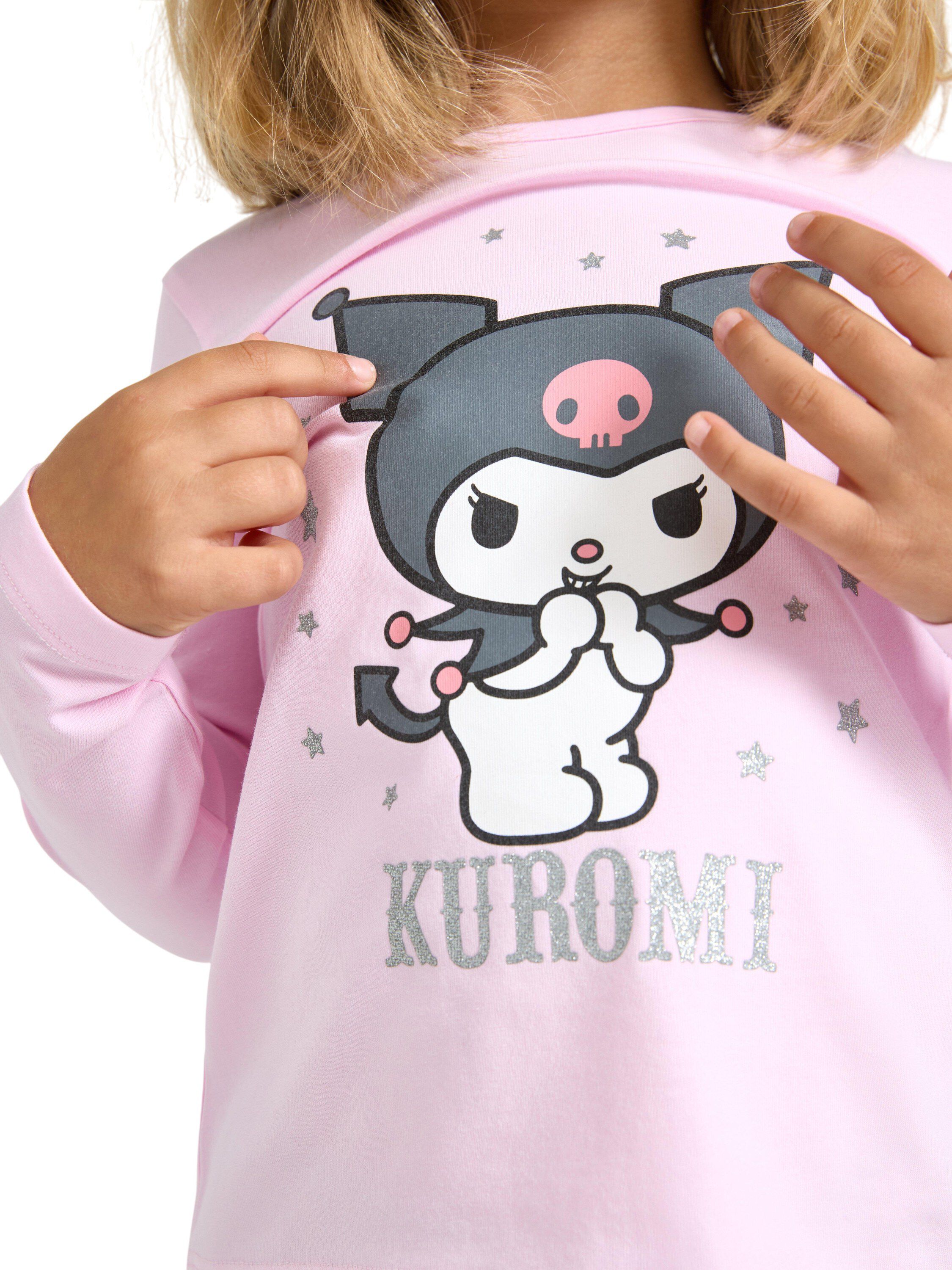 Top i bl&oslash;d bomuldsjersey med lange