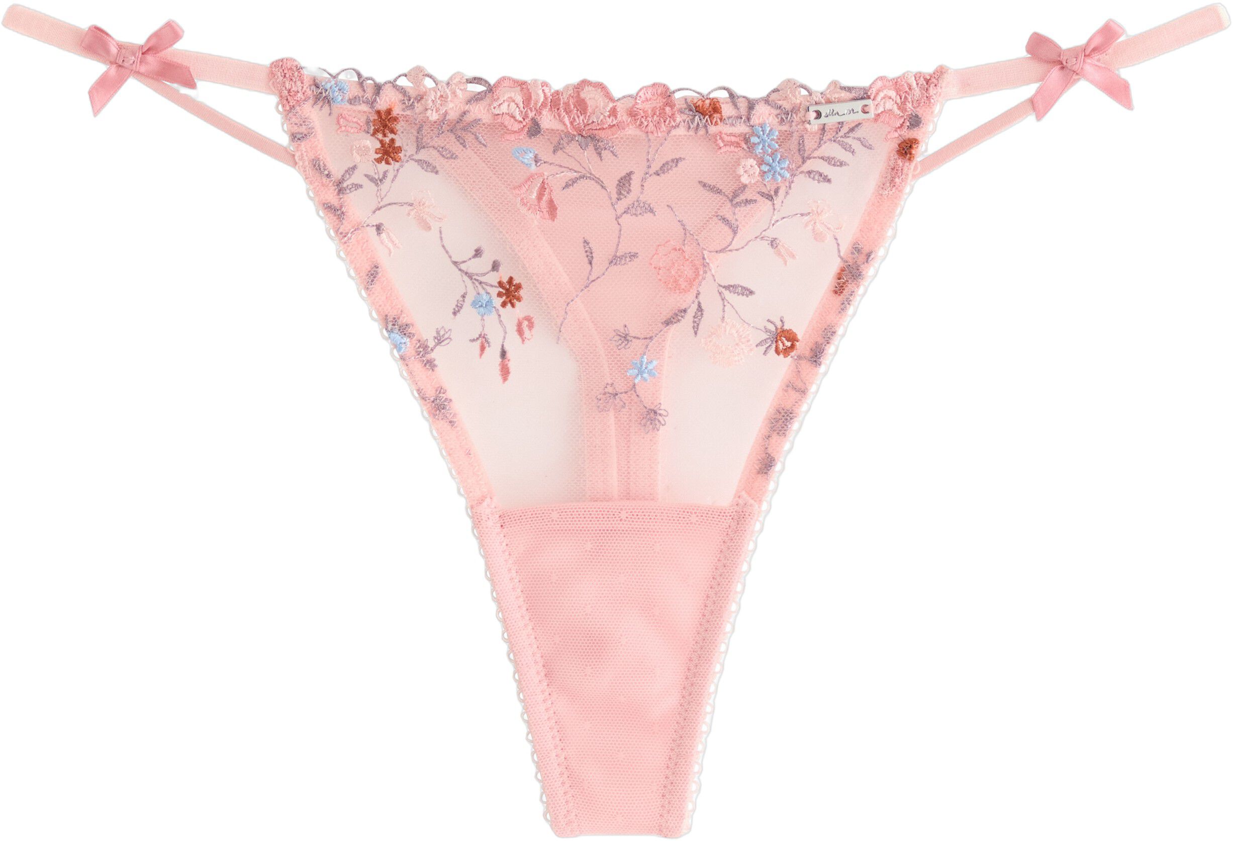 Thong with a low waist in lace and