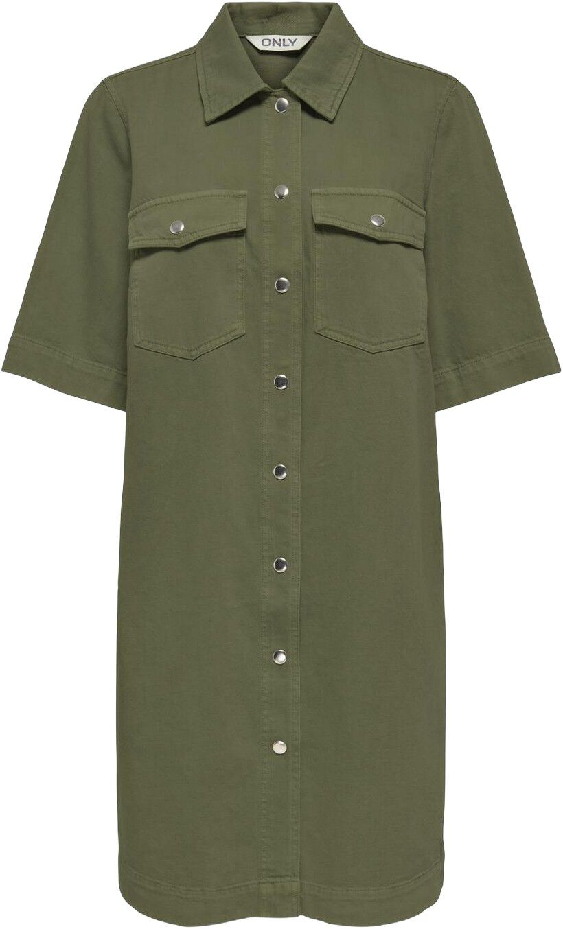Onlbelle-Silla S/S Button Dress Pnt
