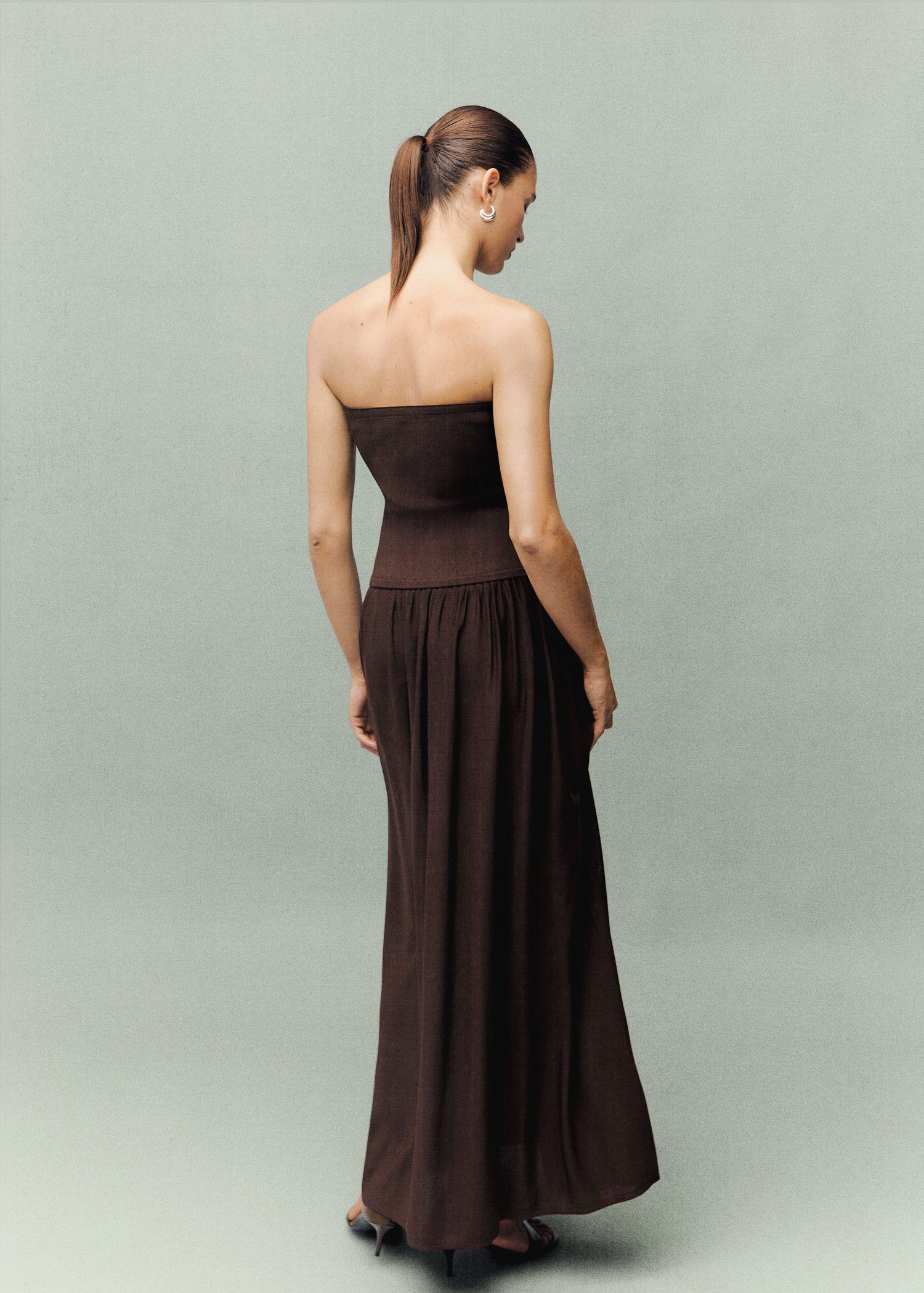 Combined strapless dress