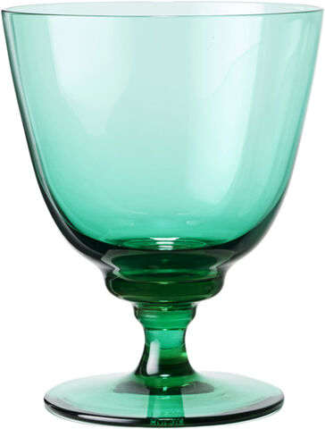 Flow Glas på fod 35 cl emerald green