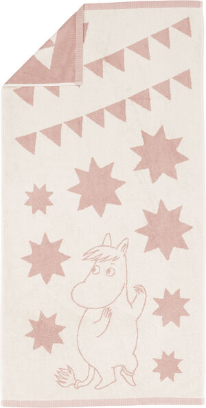 Moomin Arabia badehåndklæde 70x140, Stjerner pink