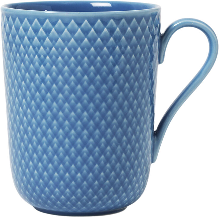 Rhombe Color Krus med hank 33 cl blå porcelæn
