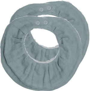 Ruffle Bib - Cottage Blue - 2 pack