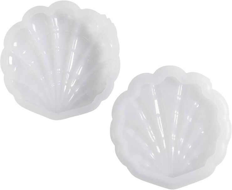 Silikoneform, Musling, H: 3 cm, L: 13,2 cm, B: 13,3 cm.