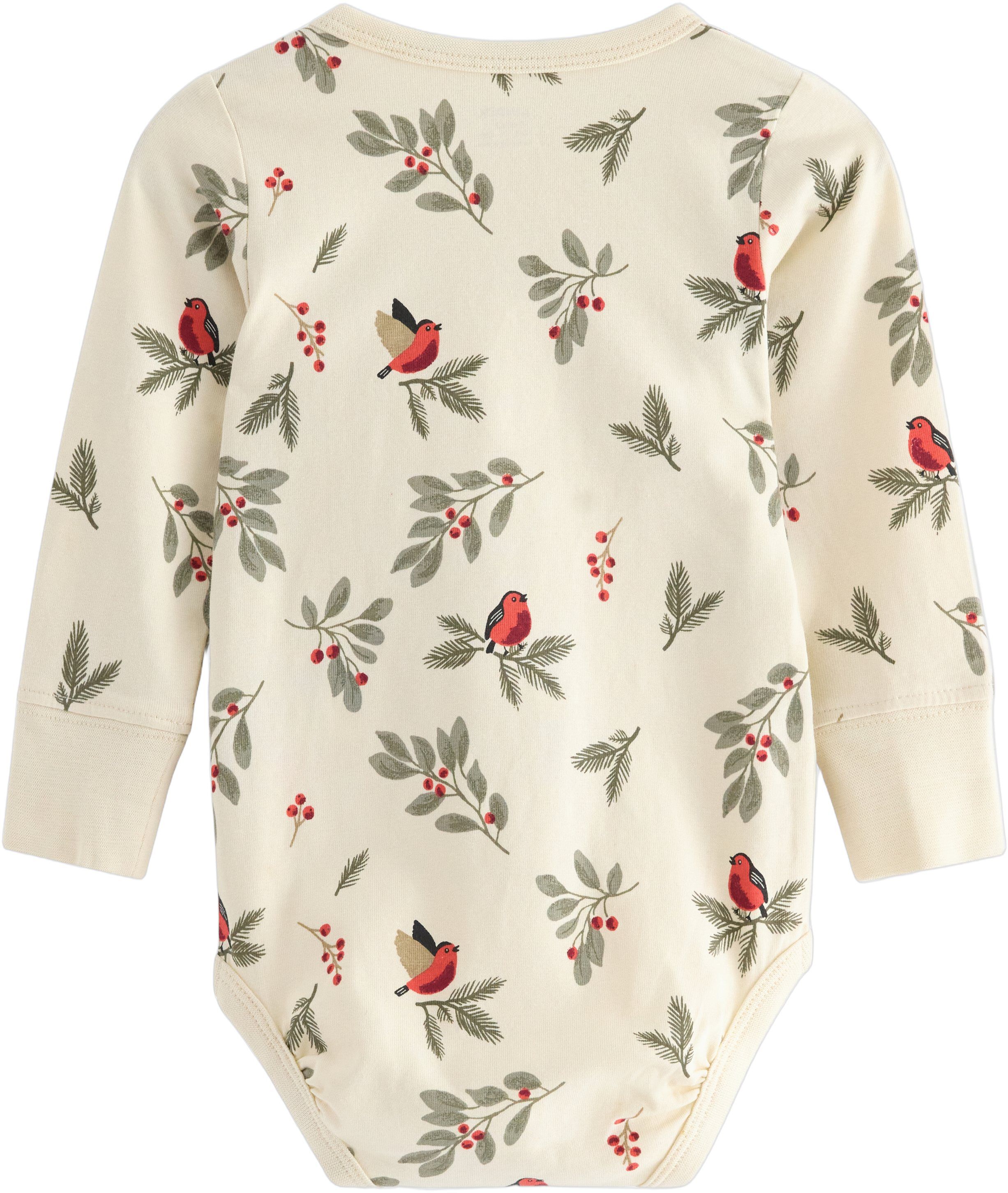 L&aring;ng&auml;rmad body i mjuk bomullstrik&aring;.