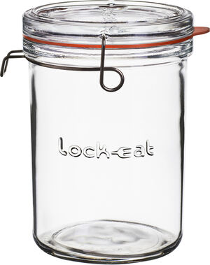 Lock-eat sylteglas med patentlåg 1 liter