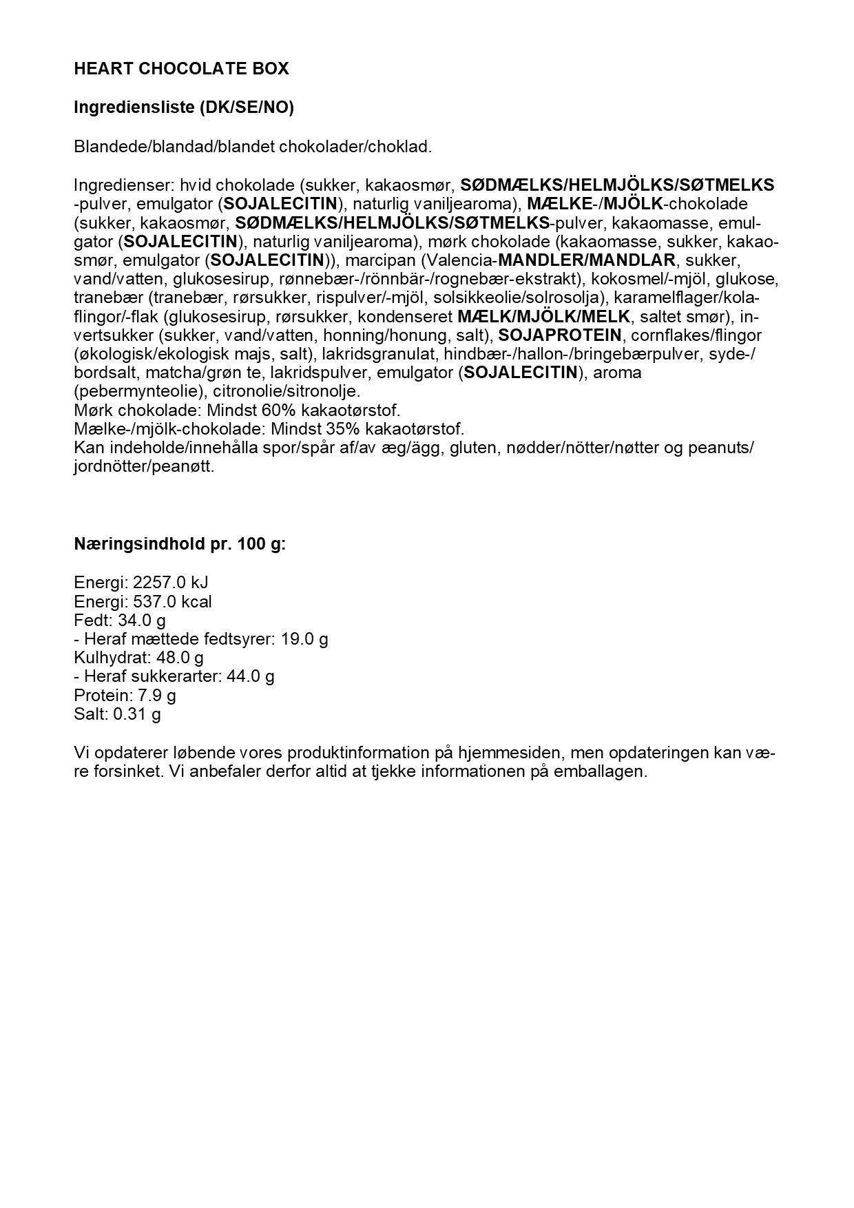 Simply&reg; INSTEAD OF FLOWERS chokolade&aelig;ske (400g)