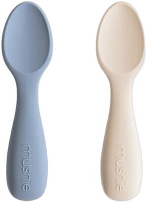 Mushie Toddler Starter Spoons-2 Pack Tradewinds/Shifting San