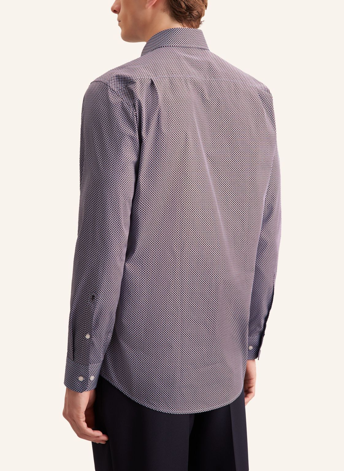 Business shirt Regular 1/1 Kent-Collar Geometric patterns