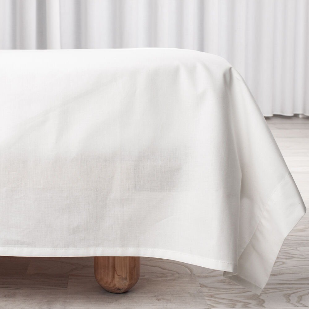 &Oslash;kologisk lagen, percale - GOTS, hvid