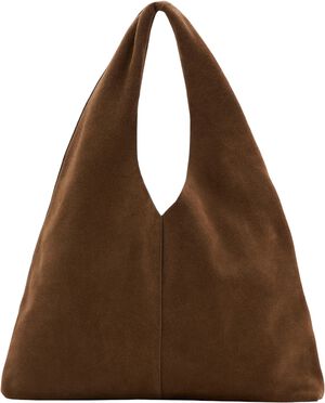 Suede shopper bag