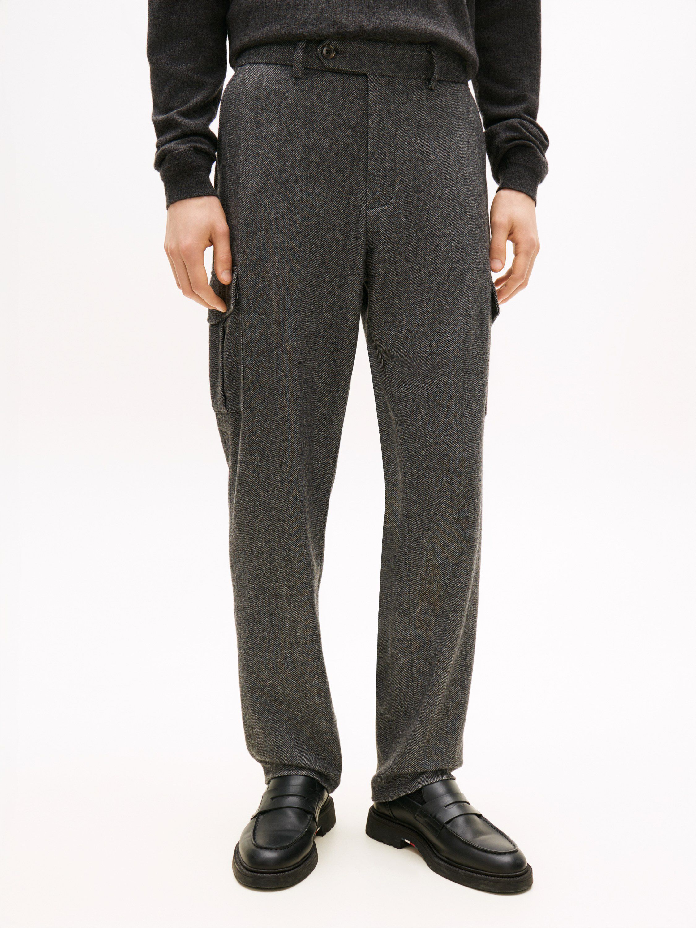 DC HERRINGBONE CARGO PANTS