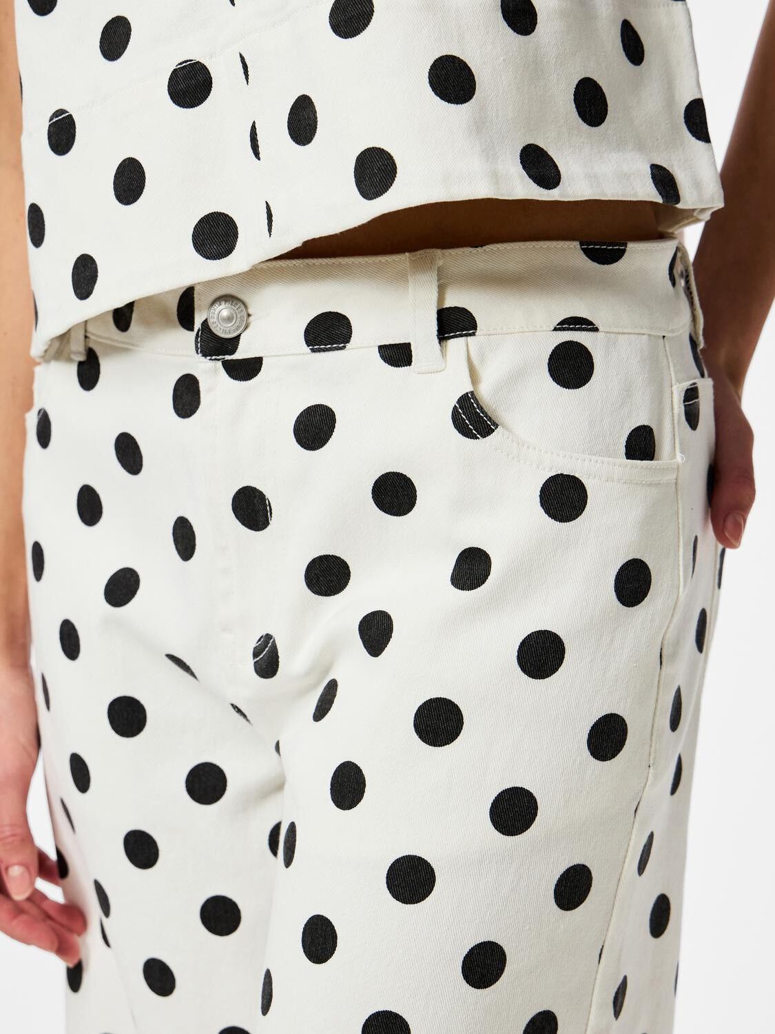 PCSALUME MW WIDE DENIM SHORTS