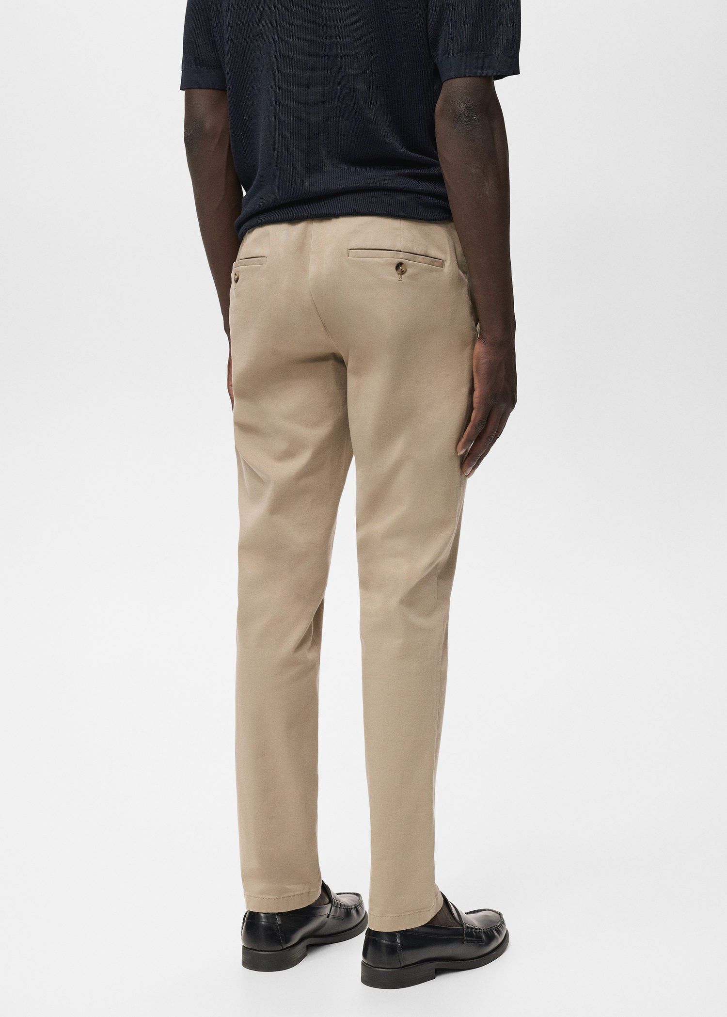 Barna slim-fit twill chino trousers