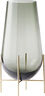 Echasse Vase, S, Smoke/Brushed Bras
