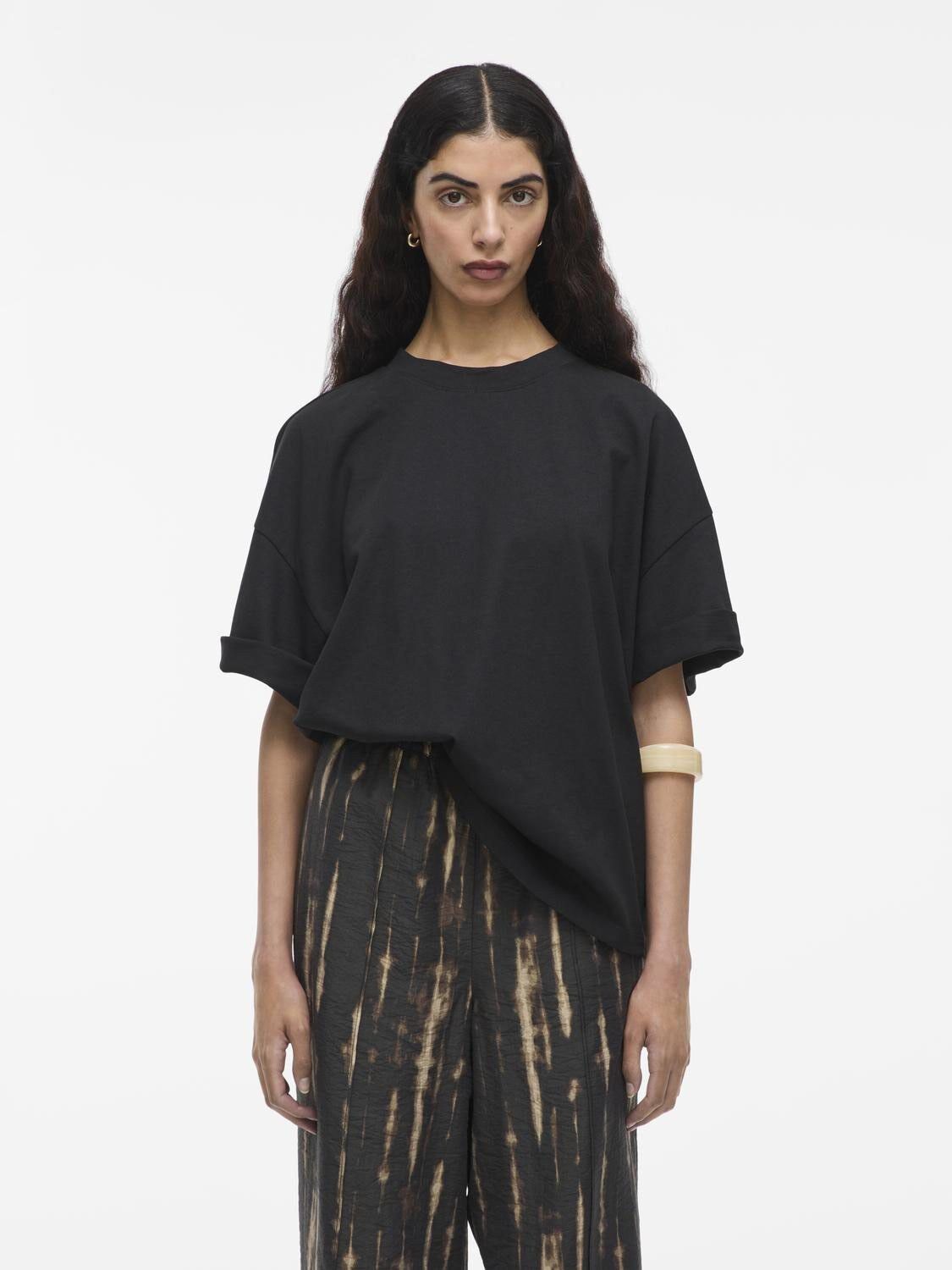ROUNANNA OVERSIZED 2/4 O-NECK TEE