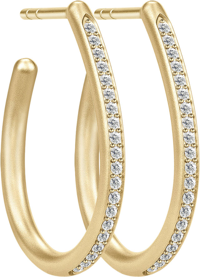 Infinity pear hoops